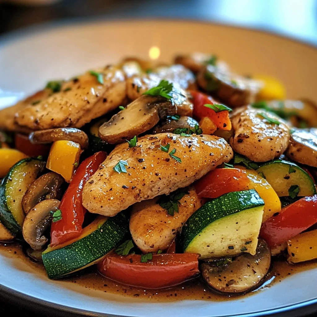 Émincé de Poulet Léger avec Légumes Frais