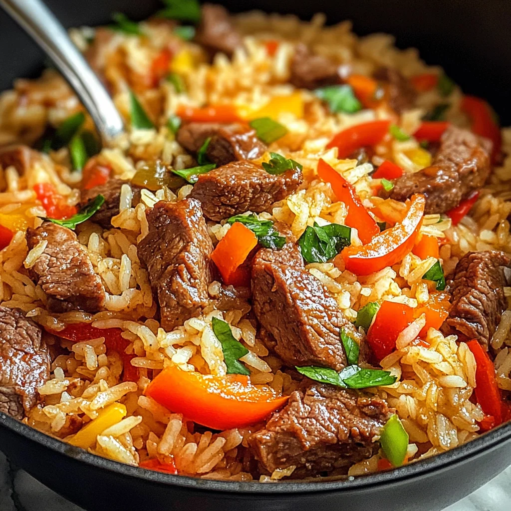 Riz et Bœuf en Une Seule Casserole