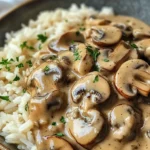Stroganoff de Champignons & Riz Complet